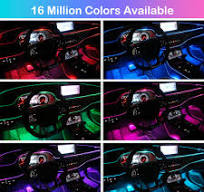Amazon.com: Tira de luces LED para interiores de automóvil, RGB 5 en 1,  kits de iluminación ambiental con fibra óptica de 236 pulgadas, 16 millones  de ...