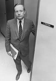 Neil Armstrong The First Man On The Moon Steps From His Office On Neil Armstrong Man On The Moon Armstrong