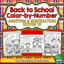 Solve addition and subtraction word problems with and without regrouping. Back To School Color By Number Addition Subtraction Within 10