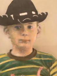 Original John Harris Wilmer Painting- “cowboy John 1954” Signed by Artist,  Circa 2000s