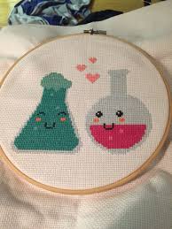 Chemistry Cross Stitch I Made For My Boyfriend Crossstitch Embroidery Diy Crafts Cross Stitch Designs Romantic Cross Stitch Cross Stitching