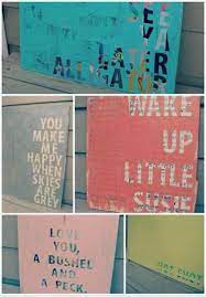 Glue Of Mod Podge Newspaper Or Magazine Pages On A Canvas Place Letters On Top Then Paint Over The Letters Remove The Letters Crafty Diy Diy Quotes Art Diy