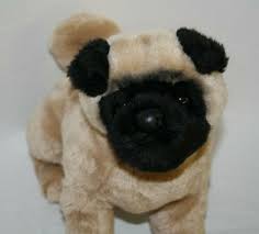 Douglas Cuddle Toy Realistic Pug Dog 14 Black Tan Plush Stuffed Animal Soft Pup Douglas Plush Stuffed Animals Pug Dog Black Pug Puppies