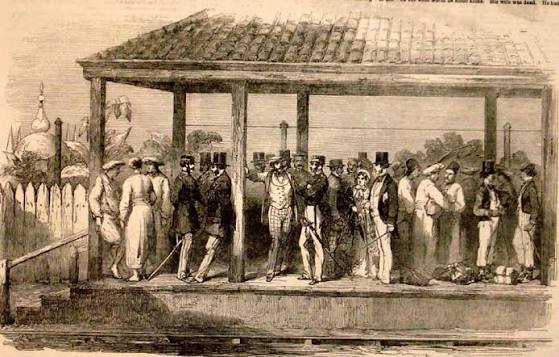 Bombay Photo Images[ Mumbai]: An Indian Railway Station"*, 1854