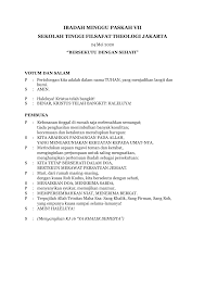 Tata ibadah ini disiapkan agar kita tetap dapat bersekutu. Https News Stftjakarta Ac Id Wp Content Uploads 2020 05 Tata Ibadah Minggu 24 Mei 2020 Pdf