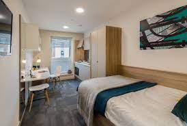 Studio Bedrooms City Block Luxury Student Accommodation By Jt Ellis In 2020 Furnished Apartment Home Decor Blue White Kitchens
