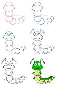 Follow along with our easy learning video for toddlers, preschoolers, and kindergartners. How To Create A Caterpillar Clip Art Art Drawings For Kids Easy Drawings Easy Drawings For Kids