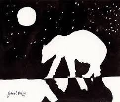 Polar Bear At Night On Arctic Ocean By Janel Bragg Negative Space Art Winter Art Lesson Space Art