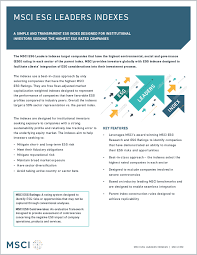 Check spelling or type a new query. Msci Esg Leaders Indexes Msci