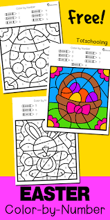 Download christian easter color by number worksheets. Easter Color By Number Totschooling Toddler Preschool Kindergarten Educational Printables