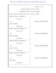 Pages 1 to 22 UNITED STATES DISTRICT COURT NORTHERN DISTRICT OF CALIFORNIA  Before The Honorable Charles R. Breyer, Judge UNITED