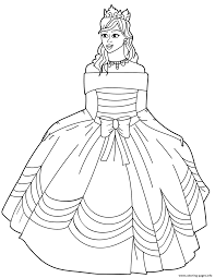 Maybe you would like to learn more about one of these? Princess In Ball Gown Off The Shoulder Dress Coloring Pages Printable