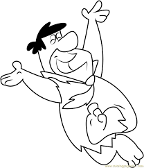Download and print these flintstone coloring pages for free. Happy Fred Flintstones Coloring Page For Kids Free Fred Flintstone Printable Coloring Pages Online For Kids Coloringpages101 Com Coloring Pages For Kids