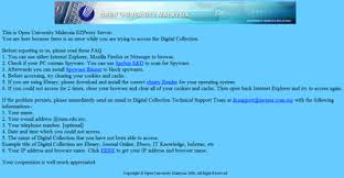 Open university malaysia's innovative practices. Frequently Asked Questions Open University Malaysia Digital Library Portal