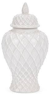 Traditional blue and white patterned ceramic jar with lid. 14 Ginger Jar White Ginger Jars White Jar Pretty Decor