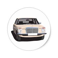Mercedes Benz W114 W115 Beige Classic Round Sticker Zazzle Com Mercedes Benz Benz Mercedes Benz Classic