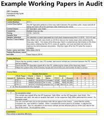 Maybe you would like to learn more about one of these? Audit Working Papers