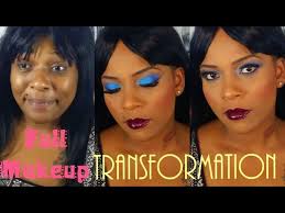 makeup transformation on dark skin