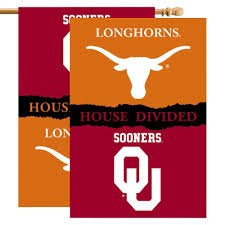 Bsi Products Ncaa 28 In X 40 In Oklahoma Texas Rivalry House Divided Flag House Divided Flags House Divided Divider