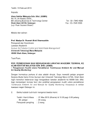 Home malaysia professional, scientific, and technical services alam sekitar malaysia sdn bhd. Surat Apply Ke Site Visit Asma 3