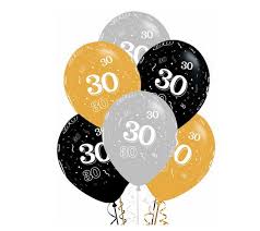 12 Stuks Ballonnen 30 Jaar Zilverkleur Goudkleur Zwart Feest Artikelen Welkom In Onze Webshop Van Pippa Voordelige En Hippe Artikelen