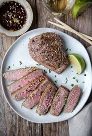 Once before it goes into the sous vide bath and again after it comes up. Grilled Tuna Steak With Soy Dipping Sauce Vindulge