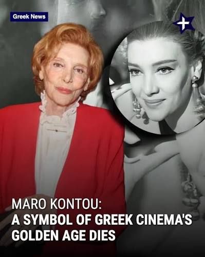 Actress Maro Kontou, one of the ultimate symbols of the “Golden Age” of Greek  cinema, died today in Athens. She was 92.