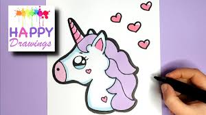 Enjoy this video to make and color your favorite cute drawings using cartoon drawing and sketching supplies given below. How To Draw Cute Cartoon Unicorn Emoji Happy Drawings Youtube