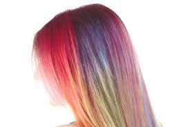 Pull a chunk of hair out of the clips and apply the dye. Kool Aid Hair Dye