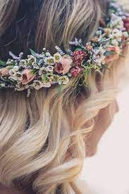 Flowers Are Appearing In Unexpected Places And Sometimes We Catch Ourselves Almost Breathless At The Be Flower Crown Wedding Wildflower Wedding Bridal Flowers