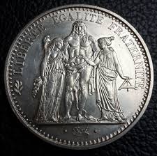 1965 900 ‰ silver ø 37.00mm, weight 37.00g km. Muenzauktion Com 2833382 10 Francs Hercules 1965 Frankreich Silber