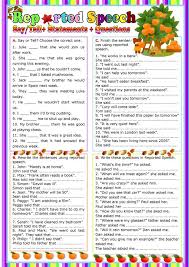 Reported Speech English Esl Worksheets Reported Speech Speech English Grammar Exercises