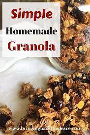 Simple Homemade Granola Recipe Healthy Snacks Recipe Homemade Granola Healthy Snacks Recipes Granola Recipe Homemade