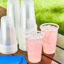 Great Value Disposable Plastic Cups, Clear, 16 oz, 25 Count ...