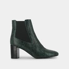 Bottines A Talon En Reptile Vert Jonak Vert Bottine Talon Bottines Chaussure