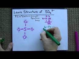 Once we know how many valence electrons there are in sf4 we can distribute them around the central atom with the goal of filling the. Lewis Structure Of So4 2 Sulfate Correct Youtube