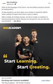 As the platform opens up further, yassin wants it to be a way for creators to find new audiences too. The Nas Academy We Create Creators Ad