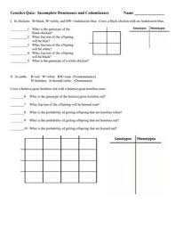 Genetics Quiz Incomplete Dominance And Codominance Life Science Classroom Teaching Biology Biology Lesson Plans
