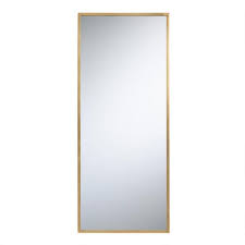 Shop for frameless full wall mirrors online at target. Antique Brass Leaning Full Length Sana Floor Mirror World Market