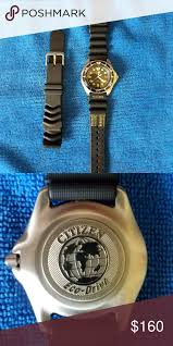 Rare Citizen Men Promaster Eco Drive Diver Watch Watch Bands Eco Drive Citizen