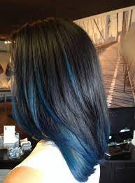 32 Super Ideas For Hair Color Blue Highlights Ide Warna Rambut Gaya Rambut Prom Warna Rambut