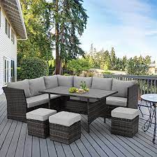 We did not find results for: Buy U Max 7 Pieces Outdoor Patio Furniture Set Wicker Patio Furniture Set With Table And Chair Outdoor Furniture Sets Clearance Grey Rattan Outdoor Sectional With Grey Cushion Online In Uae B08mt5jvdr