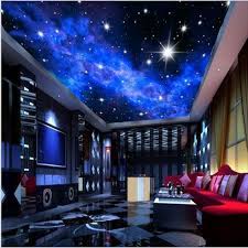 This is, of course, not to mention that interpreting constellations has been a rich source of there are three basic ways to put accurate star representations on your ceiling. 3d Blue Night Sky Stars Wall Or Ceiling Wallpaper Custom Mural Tapeten Wohnzimmer Schlafzimmerdecke Innenarchitektur