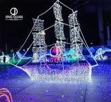 [Hot Item] Outdoor LED Street Decorative Lighting for Custom Motif Ship 3D  Light Best Quality Custom Christmas Decoration