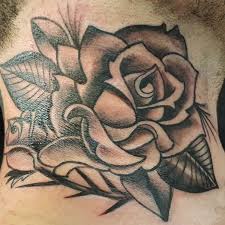 Black And Grey Rose By Corey Beard Willyst Handtattoo Madisonwi Eternalink Black And Grey Rose Neck Tattoo Grey Roses