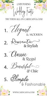 Perfect Fonts For Wedding Choose Any Script Calligraphy Romantic Chic Cla Wedding Invitations Diy Rustic Wedding Invitation Fonts Wedding Invitations Boho