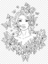 These alphabet coloring sheets will help little ones identify uppercase and lowercase versions of each letter. Free Adult Coloring Page Girl Coloring Pages For Adults Clipart 3379604 Pikpng