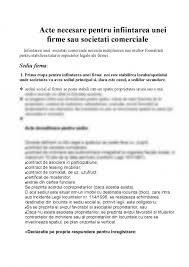 Ce acte sunt necesare, care sunt procedurile și ce trebuie știut dacă vrei să deschizi un punct de lucru al unui srl. Referat Acte Necesare Pentru Infiintarea Unei Societati 174839 Graduo