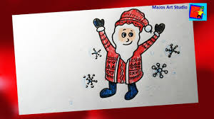 How To Draw Santa Claus Christmas Thatha Step By Step Easy Drawing Tamil Youtube