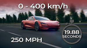 The new tesla roadster will do zero to 60 in 1.9 seconds and it'll blast through a quarter mile in 8.9 seconds, before reaching a top speed of over 250 mph propelled tesla's first roadster broke cover in july 2006, and was rolled out two years later. Watch The Tesla Roadster Rocket To 250 Mph In This Visualization